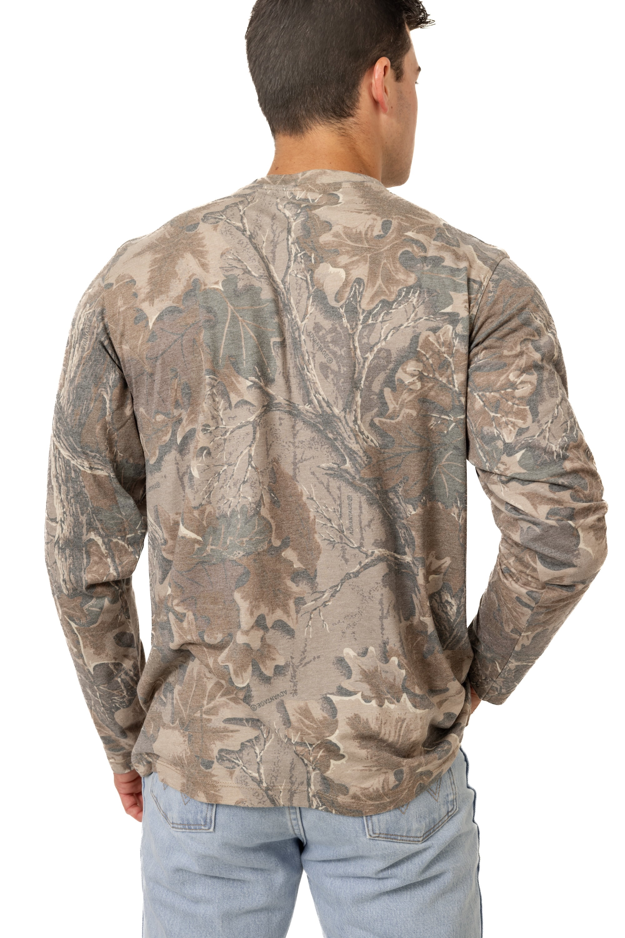 Realtree Men's Camo Long Sleeve Tri-Blend Shirt | Ultra-Soft Hunting Tee for Outdoors | Limited Edition