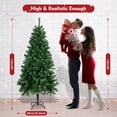 thumbnail image 2 of TOOL1SHOoo  6FT Christmas Tree Artificial Christmas Tree Fake Fluffy Xmas Trees Holiday Decoration with Metal Foldable Stand, 2 of 9