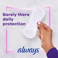 thumbnail image 4 of Always Thin No Feel Protection Regular Absorbency Unscented Daily Liners 20 ct, 4 of 5
