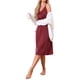 thumbnail image 2 of INSPIRAR CHIC Vestido de dormir para mujeres de satén sin mangas con doble tirante de espagueti, espalda cruzada, sexy, escote en V, midi, bata de noche, S rojo, 2 of 6