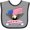Heather and Black, variant on Inktastic American Flag Made in the USA with Bald Eagle Boys or Girls Baby Bib