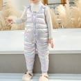 thumbnail image 2 of Agkizg Boys and Girls Winter Warm Jumpsuit,Kids Wide Leg Overalls,Kids Pants for Boys Girls 1-5 Years Winter Fall Sleeveless Wash-Down Cottons Thick Overalls Jumpsuit Outer Wear Pants, 2 of 4