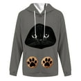 thumbnail image 4 of Levmjia Womens Hoodie Casual Long Sleeve Round Neck Cute Print Sweatshirt Soft Cotton Blend Pullover Loose Fit Comfortable Home Daily Wear, 4 of 5