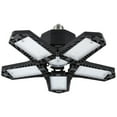 thumbnail image 1 of 137LED Garage Light with 5 Leaf 80W E27/E26 Deformable Adjustable Mining Lamp 85-265V Black, 1 of 14