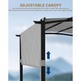 thumbnail image 4 of BeesClover Pergola Arquée Extérieure 12*9 Pieds, Gazebo en Aluminium Robuste avec Auvent Rétractable, Résistant aux UV pour Terrasse Jardin Porche Pelouse, 4 of 6