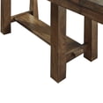 thumbnail image 3 of Benzara Rustic Style Acacia Wood Dining Table with Two Separate Extension Leaves, Brown, 3 of 5