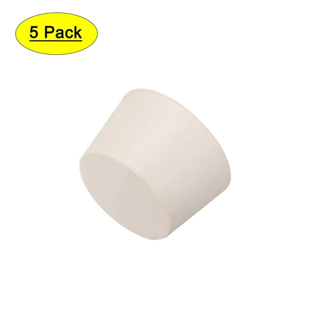 Tapón de Caucho Sólido en Forma Cónica Blanco para Tubo de Laboratorio Tamaño 11 5Pcs