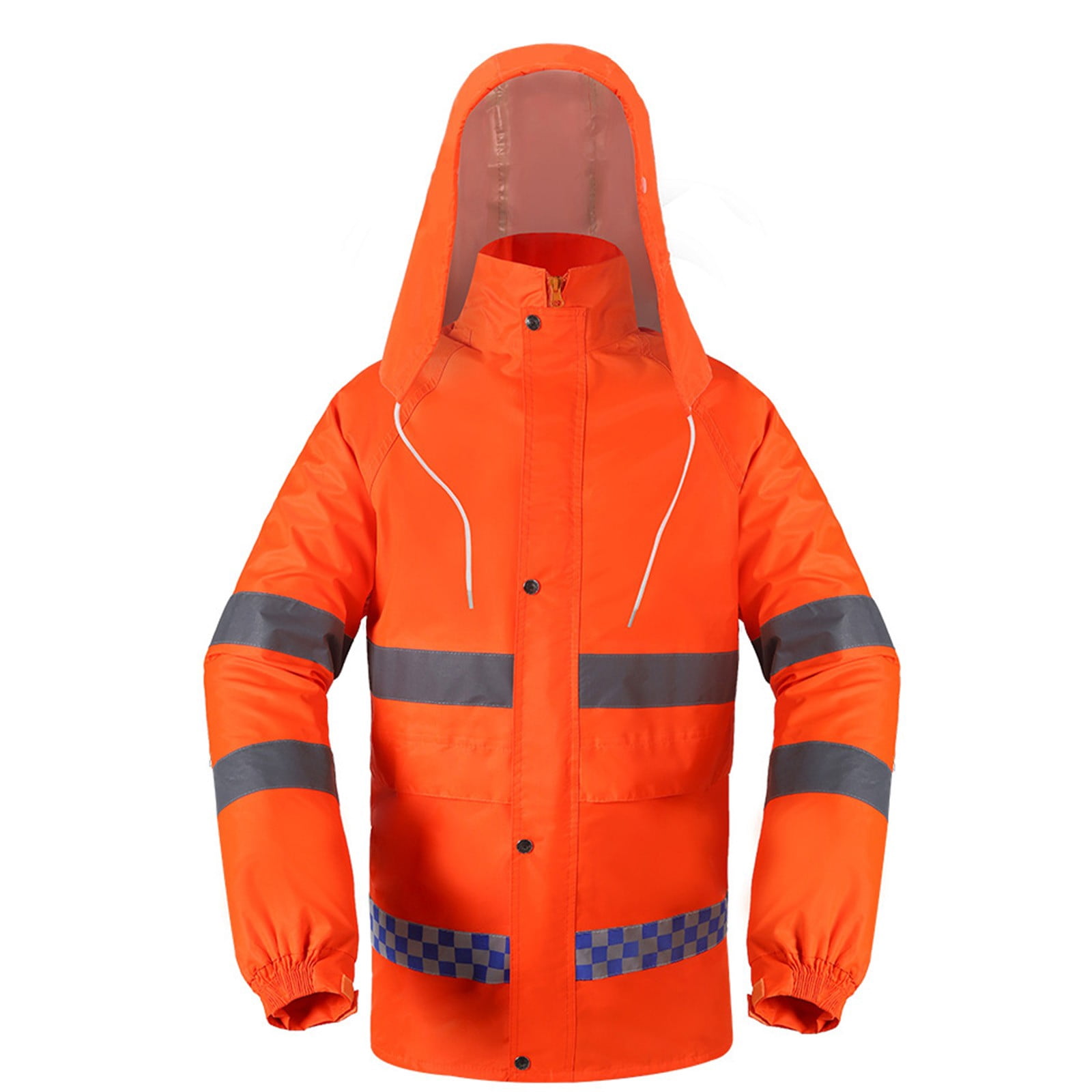 FAHXNVB Rain Suits for Men Waterproof Work Breathable Rain Coats with Eye-Catching Reflective Strip Rain Gear Jacket and Pants Rainwear