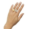 thumbnail image 4 of Jessica Simpson Women's Polished and Pave Crystal Dome Ring Set, 2-Piece, Size 7, 4 of 5