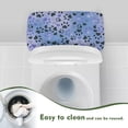 thumbnail image 4 of Renewold Dog Paw Heart Print Toilet Tank Lid Cover,Stain Prevention Protective Cover for Toilet Tank Lid, Stretch Fabric Fits Most Standard Toilets Tanks, Purple and Black, 4 of 6