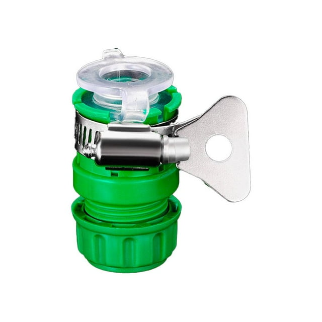 Durable Universal Water Faucet Adapter, Plastic Hose Fitting with Quick Connect Design, Multi-functional for Garden Hoses & Faucet Outlets, Fits 15-21MM Diameter, Yellow/Green