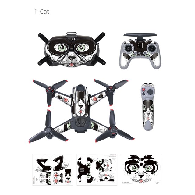 Juego de pegatinas protectoras de PVC para control remoto de dron FPV, nuevas pegatinas decorativas