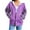 Purple 02, variant on Maplenight Hoodies for Women Drawstring Zip Up Trendy Sweatshirts Casual Relaxed Fit Plaid Sleeve Sweatshirts for Fall Winter