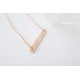 thumbnail image 2 of Mini collar de barra horizontal en oro, oro rosa o plata, joyería minimalista y delicada, 2 of 4