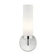 thumbnail image 3 of Livex Lighting Aero 1-Light White Metal Single Wall Sconce in Polished Chrome, 3 of 13