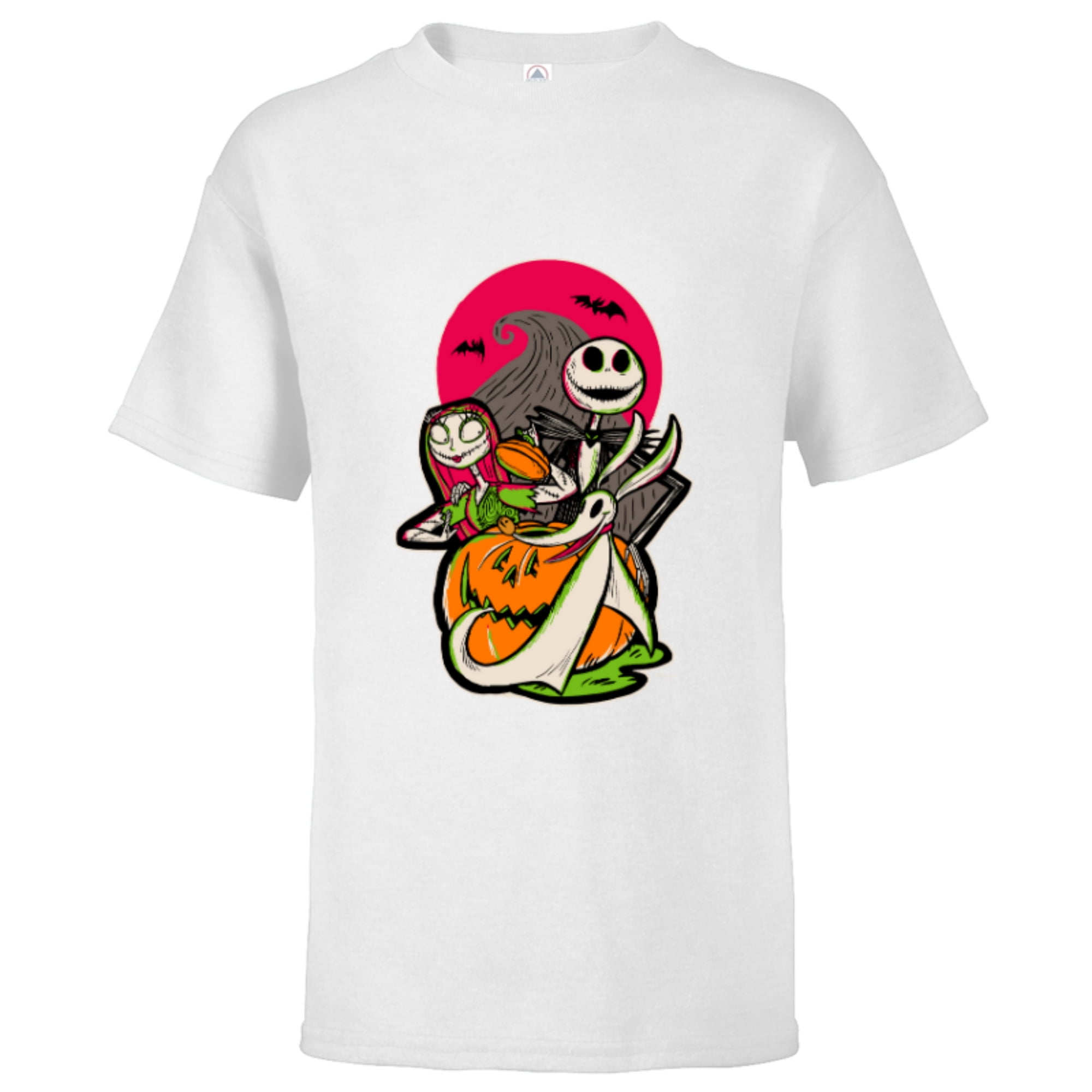 Nightmare Before Christmas Women's Graphic Tee - Jack Skellington Sally Slim Fit