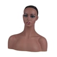 thumbnail image 1 of Busto de cabeza de maniquí femenino, soporte para pelucas, estante de exhibición con maquillaje, cabeza de maniquí multifuncional, soporte para peluca, 1 of 8