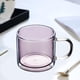 thumbnail image 2 of Taza de vidrio con boca redonda, para leche, cerveza, té, multicolor, para oficina Rosado, 2 of 9