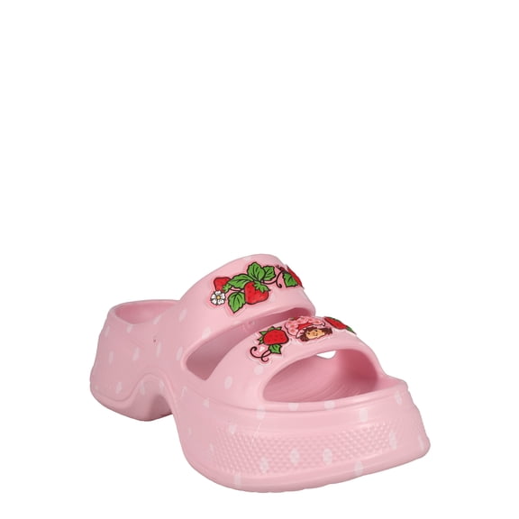 Strawberry Shortcake Womens Double Strap Platform Sandals