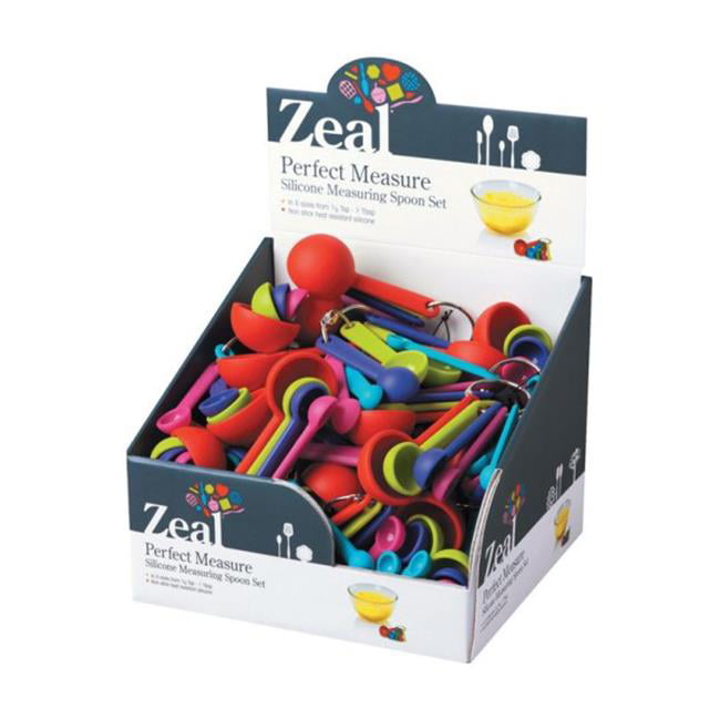 Zeal Perfect Measure Silicone Measuring Spoon Set of 5 Non Stick Heat Resistant 