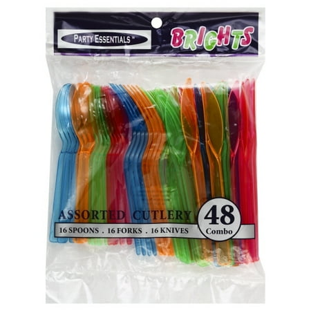 Neon Cutlery Assorted (48)