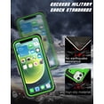 thumbnail image 5 of iPhone 12 / 12 Pro / 12 Pro Max Case Holster Clip, Tekcoo ShockProof Secure Swivel Locking Belt Defender Heavy Full Body Kickstand Carrying Tank Armor Case with 2 Pack Tempered Glass Screen Protector, 5 of 9