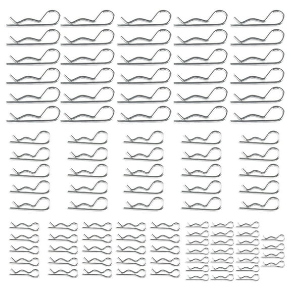 Fule 100PCS Mechanical-Hitch Hair R Cotter Pin Tractor Clip Assortment Set