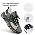 thumbnail image 4 of Vinatge Geometric Abstract Art Gray Black Green Walking Shoes for Men Woman Lightweight Tennis Fashion Elastic Sports Shoes Cushion Basketball Shoes, 4 of 7