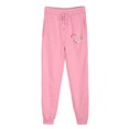 thumbnail image 3 of Makaor Women's Plus Baggy Sweatpants with Pockets Solid Fleece Loose Joggers with Elastic Waist Pink L, 3 of 4