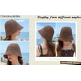 thumbnail image 6 of Women's Summer Straw Panama Hat Wide Brim Foldable Beach Sun Hat Breathable Sun Cap, 6 of 6