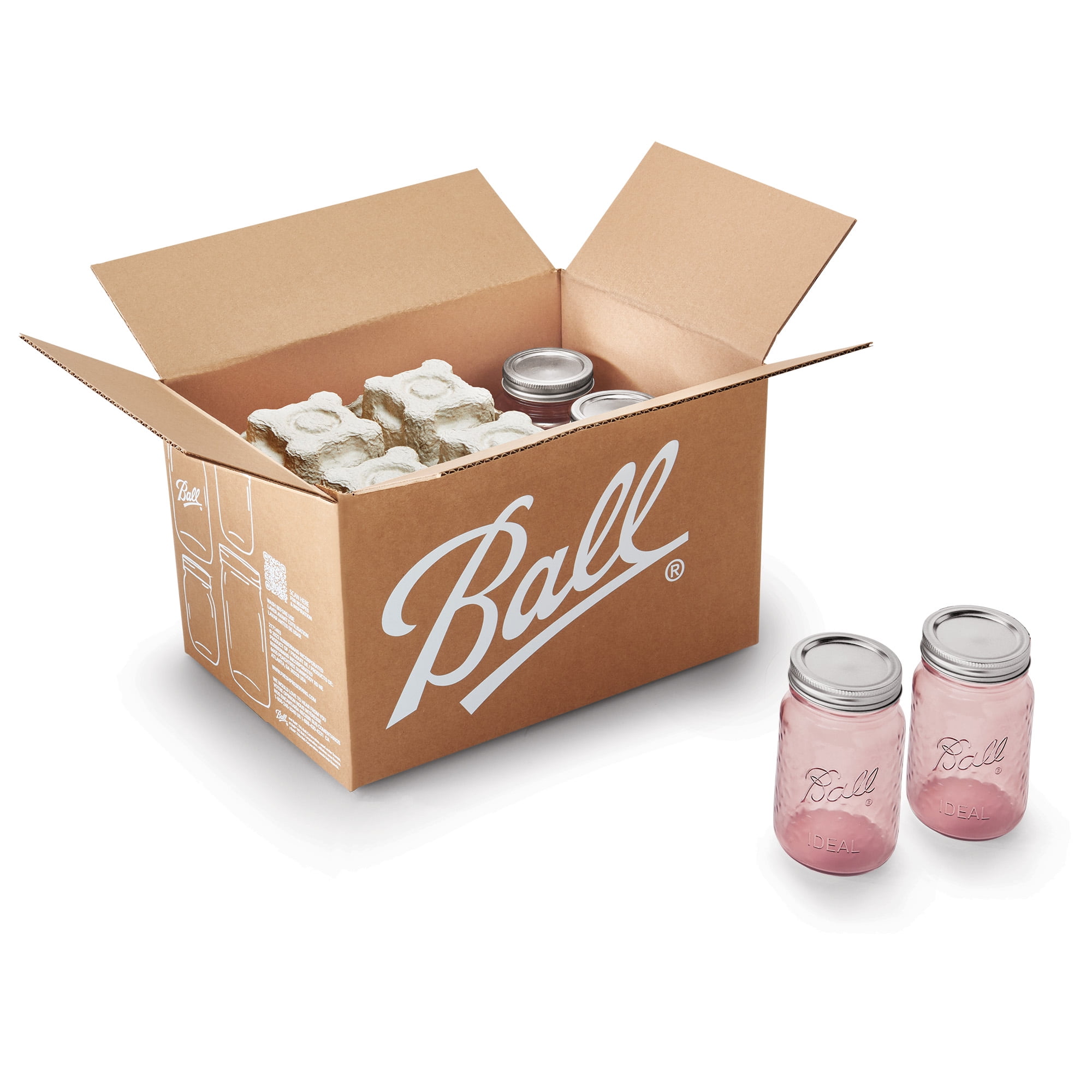 Ball Rose Vintage Regular Mouth 16 oz. Pint Canning Jars, 6 Count