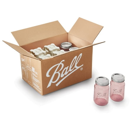 Ball Rose Vintage Regular Mouth 16 oz. Pint Canning Jars, 6 Count