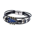 thumbnail image 2 of Ovzne Alloy Music Guitar Leather Bracelet – Wearable Tribute To Musicians, 2 of 2