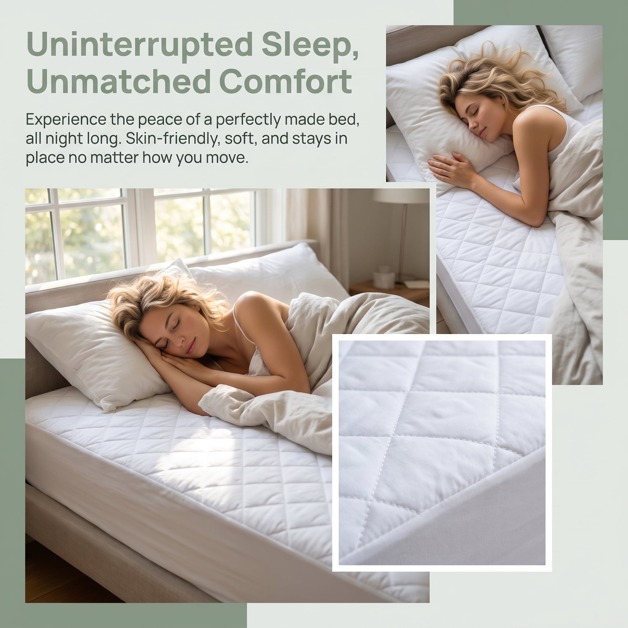 Unique Bargains Fitted Sheet Polyester Bed Sheets with Diamond Grid Design White 39"x74.8"