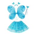 thumbnail image 2 of Disfraz de Hada para Niñas Disfraz de Princesa Tutu Personal para Niños Ala de Mariposa 4 Piezas/juego para Juegos de Simulación Favor de Fiesta Actua Azul Sunnimix disfraz de hada, 2 of 8