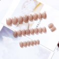thumbnail image 5 of False Nails 24pcs Summer Fresh Short Square Round Solid Color Bright Oil Ice Transparent Nude Color Wear Manicure 3ml, 5 of 5