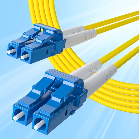 10Gtek OS2 Fiber Patch Cable - LC to LC 10Gb/Gigabit Singlemode Jumper Duplex 9/125 LSZH Fiber Optic Cord for SMF SFP Transceiver, Yellow, 20-Meter(6