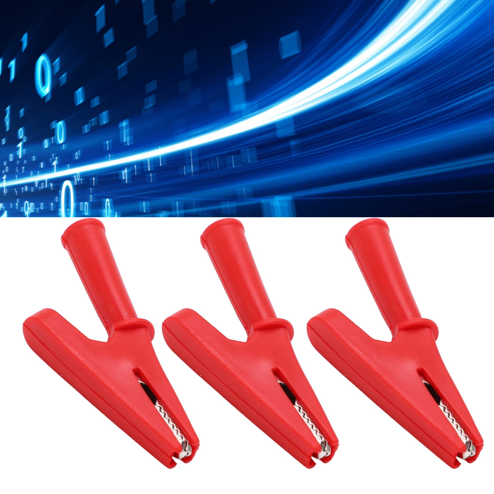 Electric Test Clamp, 10Pcs Banana Test Clip Clips Electrical Test Clips 10mm Opening Test Clamp