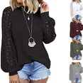 thumbnail image 3 of Womens Long Sleeve Tops Ladies Loose Fit Sweatshirt Tunic, 3 of 4