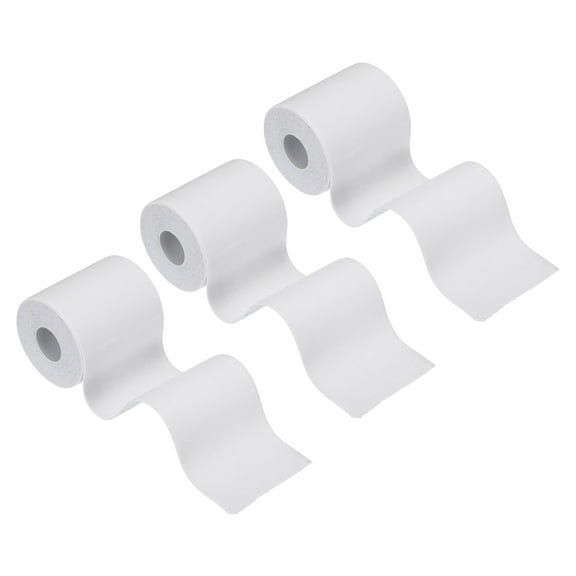 Uxcell 5.5 Yard x 3 Inch Kinesiology Tape, Adhesive Cotton Sports Muscle Support Tapes Waterproof Elastic Tape White 3 Roll