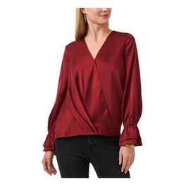 Surplice Curved Hem Long Sleeve Sweater Surplice Curved Hem Long Sleeve Sweater