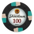 thumbnail image 2 of Playzaic 13.5-gram Showdown Poker Chips (50-pack) Heavy Clay Composite Set ($2 Lt. Green), 2 of 6