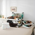 thumbnail image 5 of Highland Cow 7 Piece Comforter Set Full Bed in a Bag,Teal Brown Leopard Print Bedding Sets Farmhouse Longhorn Bull Cattle Sheet Set with Comforter Farm Animals Western Decor, 5 of 6