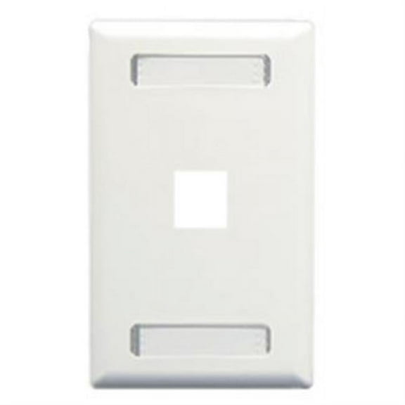 Classic Single Gang Faceplate With ID - White, 1 Port