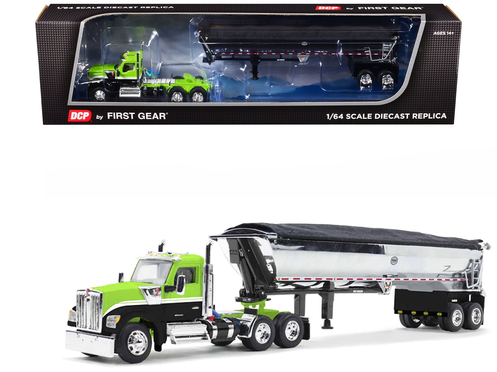 First Gear Peterbilt 367 Day Cab White Komatsu & Talbert