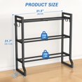 thumbnail image 2 of Soporte para mancuernas VOPEAK de 3 niveles, ajustable, capacidad de 400 libras, 2 of 9