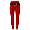 thumbnail image 4 of Christmas Leggings for Women High Waisted Santa Claus Print Ankle Length Seasonal Printed Leggings Soft Brushed Pants, 4 of 4