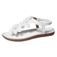 thumbnail image 7 of Rokment Women's Lace Crochet Flower Flip Flops Comfortable Orthopedic Platform Wedge Slingback Dressy Walking Sandals for Beach Summer 2026 White Size 9.5, 7 of 7