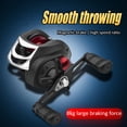 thumbnail image 4 of Carrete de pesca Baitcasting de perfil bajo 8 kg Drag 19BB Carrete de pesca con freno magnético FLhrweasw Nuevo, 4 of 7