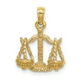 thumbnail image 1 of 14k Yellow Gold Libra Zodiac Necklace Charm Pendant, 1 of 6